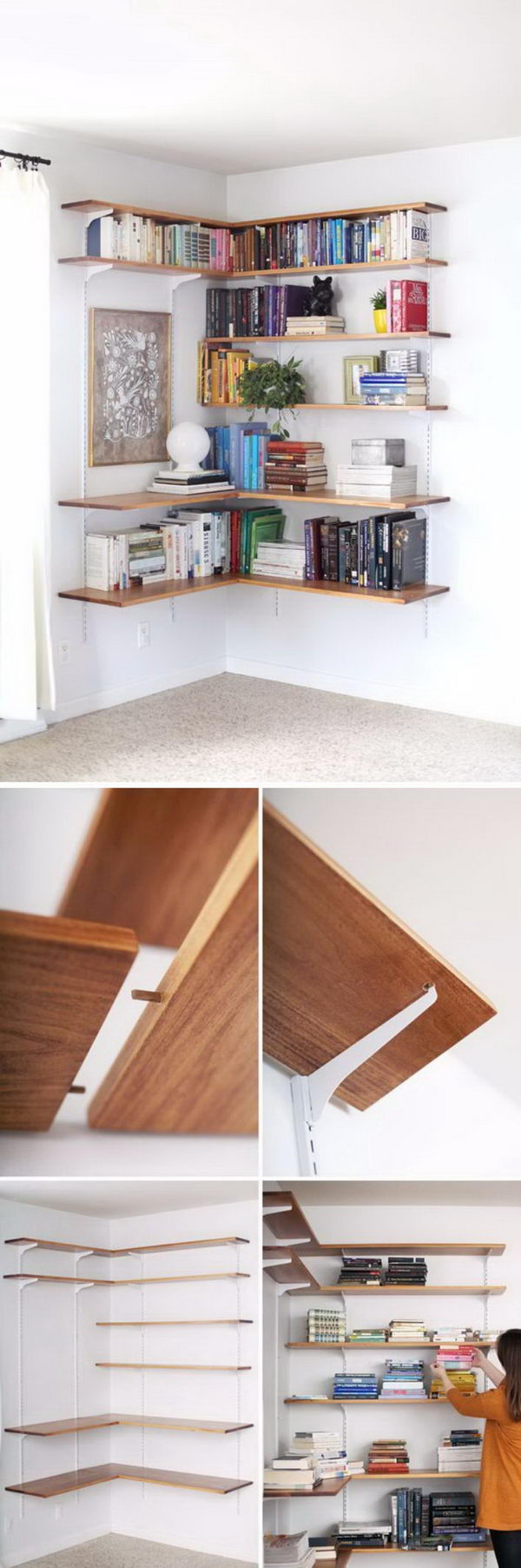 25+ DIY Corner Shelf Projects To Beautify Your Home Pondic