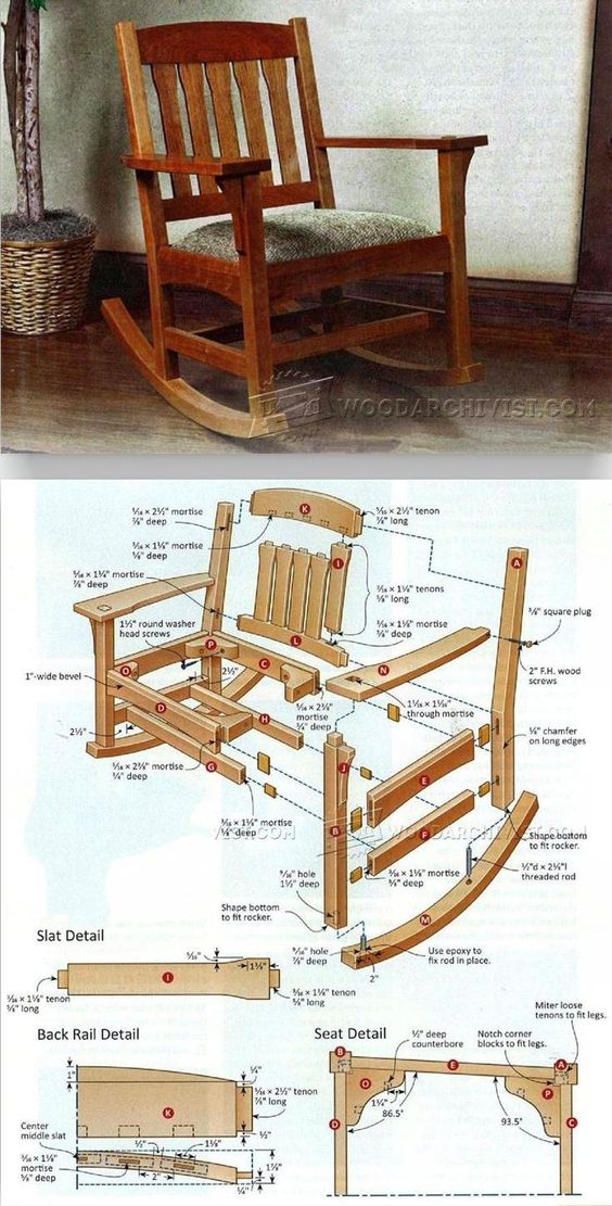 Awesome Free DIY Rocking Chair Plans - How To Build A Rocking Chair